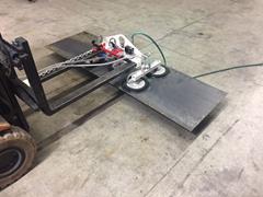 ventosa inforcabile muletto per sollevamento lamiera - attollo