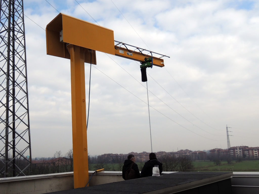 gru a bandiera a rotazione elettrica 1000kg - attollo